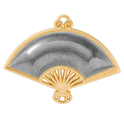 DIY双面压襟吊坠底胚宋锦配件女