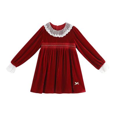 RYLEECRU女童秋冬丝绒裙