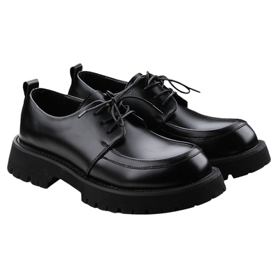 韩桥日记厚底休闲皮鞋潮德比鞋