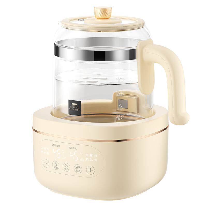 康宁WORLDKITCHEN全玻璃恒温电热水壶养生婴儿专用家用泡奶调奶器
