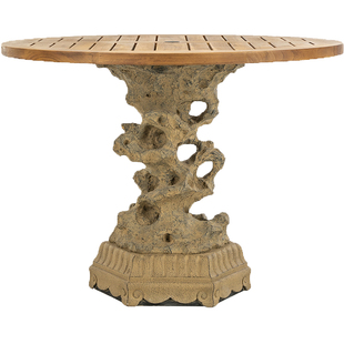 匠心坊中式花园太湖石户外庭院桌椅石凳室外柚木桌子阳台石桌茶桌