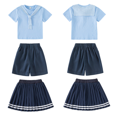 吉酷恩男女童海军风演出服小学生