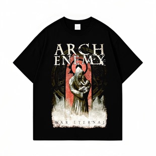 Arch Enemy大敌乐队旋律死亡金属印花纯棉男女款短袖T恤上衣夏季