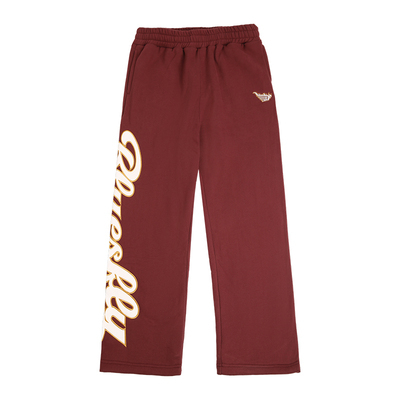 新年红加绒运动卫裤健身长裤宽松