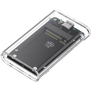 奥睿科透明固态高速移动SSD硬盘盒mSATA转Type-C笔记本电脑读取器