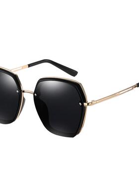 墨镜女2025新款防紫外线大脸显瘦多边形高级感偏光眼镜女款太阳镜