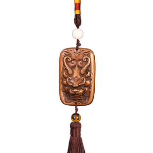 匠泽铜魂紫铜龙牌吊坠祥龙呈瑞吊牌生肖吉祥盘龙书房摆设手把件