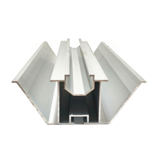 BIPV防水支架光伏阳光房W型导水槽太阳能雨棚专用铝合金防水导轨