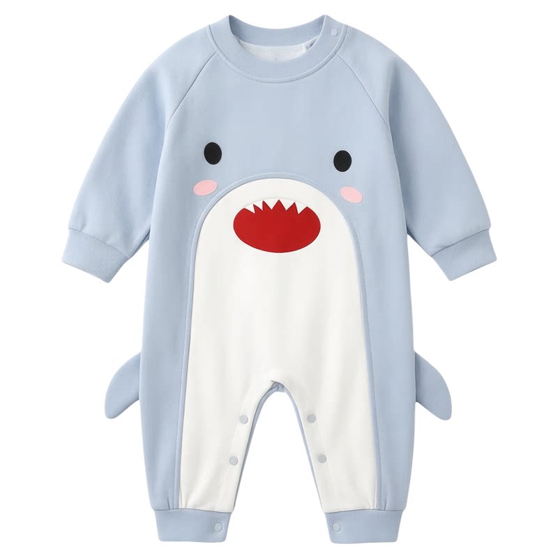 秋季婴儿衣服长袖连体衣可爱小月龄外出爬服一岁宝宝连身哈衣秋装