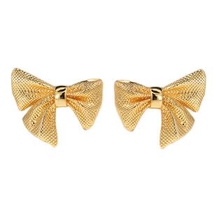 方宜FANGYI 【新品】时光之结丝绸蝴蝶结高级质感耳钉耳饰