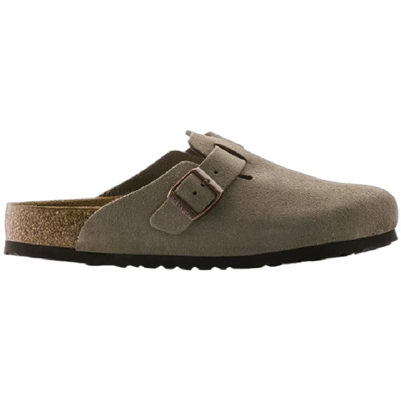 【自营】Birkenstock绒面百搭时尚凉拖 男女同款灰褐色560771