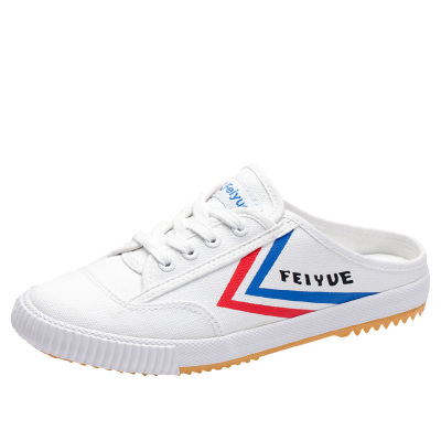 半拖无后跟夏季小白鞋