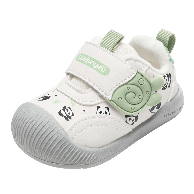 学步鞋男宝宝鞋子秋冬款加绒宝宝棉鞋软底1一3岁婴儿鞋机能女童鞋