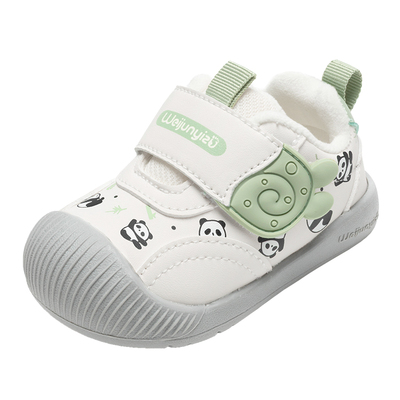 学步鞋男宝宝鞋子秋冬款加绒宝宝棉鞋软底1一3岁婴儿鞋机能女童鞋