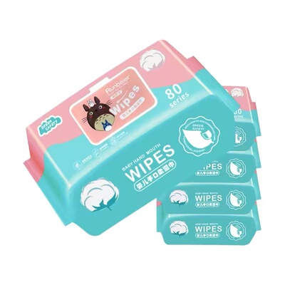 湿巾纸婴儿新生宝宝幼儿童手口屁专用家庭实惠大包装80抽整箱清洁