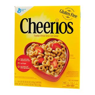 美国通用磨坊cheerios原味蜂蜜燕五谷麦圈甜麦圈即食冲饮谷物早餐