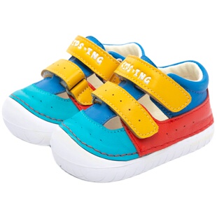 kidsing可迪星宝宝步前鞋春季6-18个月透气男女婴学步幼儿鞋真皮