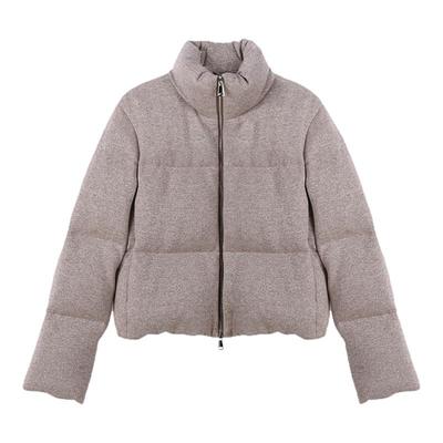 老钱风羊绒鹅绒亮片羽绒服