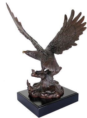 铜铸造雄鹰展翅摆件商务开业礼品