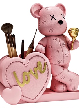 暴力熊树脂笔筒桌面摆件收纳