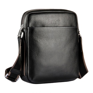 新款施华艾登正品头层牛皮书款真皮休闲多层单肩包斜挎包男包小包