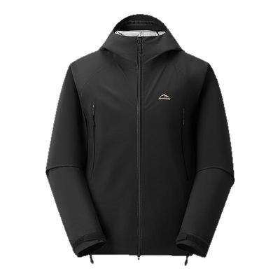 海澜之家撞色刺绣连帽防水冲锋衣