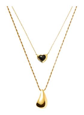 Missoma水滴项链爱心项链套组