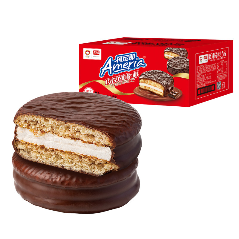 盼盼梅尼耶巧克力味派14包