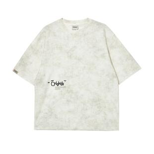 jq区绫致杰克琼斯秋冬时尚休闲宽松版型字母扎染设计短袖T恤男