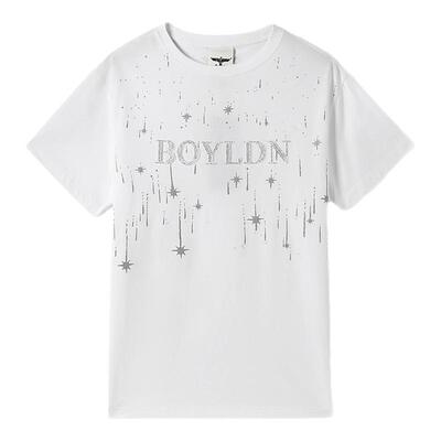 BOYLONDON个性潮牌流星印花休闲高街短袖夏季男女同款T恤N01058
