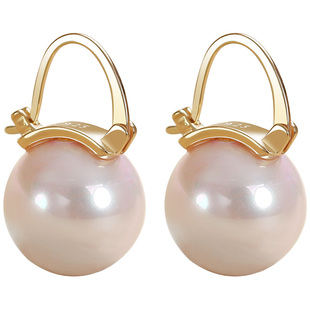 卡伦图大珍珠耳饰女纯银粉色贝珠耳环时尚气质高级感耳坠2026新款