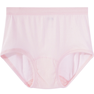 宜而爽女士内裤女纯棉罗纹高腰短裤头中老年人宽松大码全棉三角裤