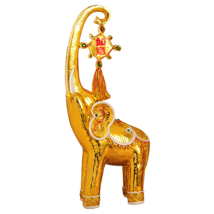 大象落地摆件客厅大型电视柜旁边几新中式金象托盘收纳乔迁新居