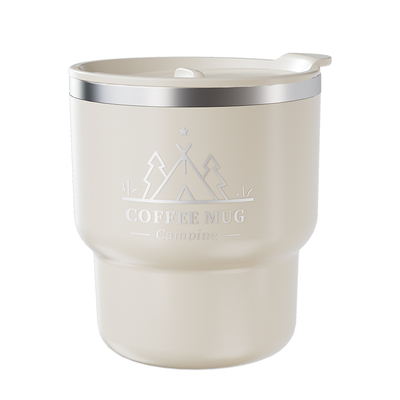 304不锈钢马克杯带盖保温咖啡杯