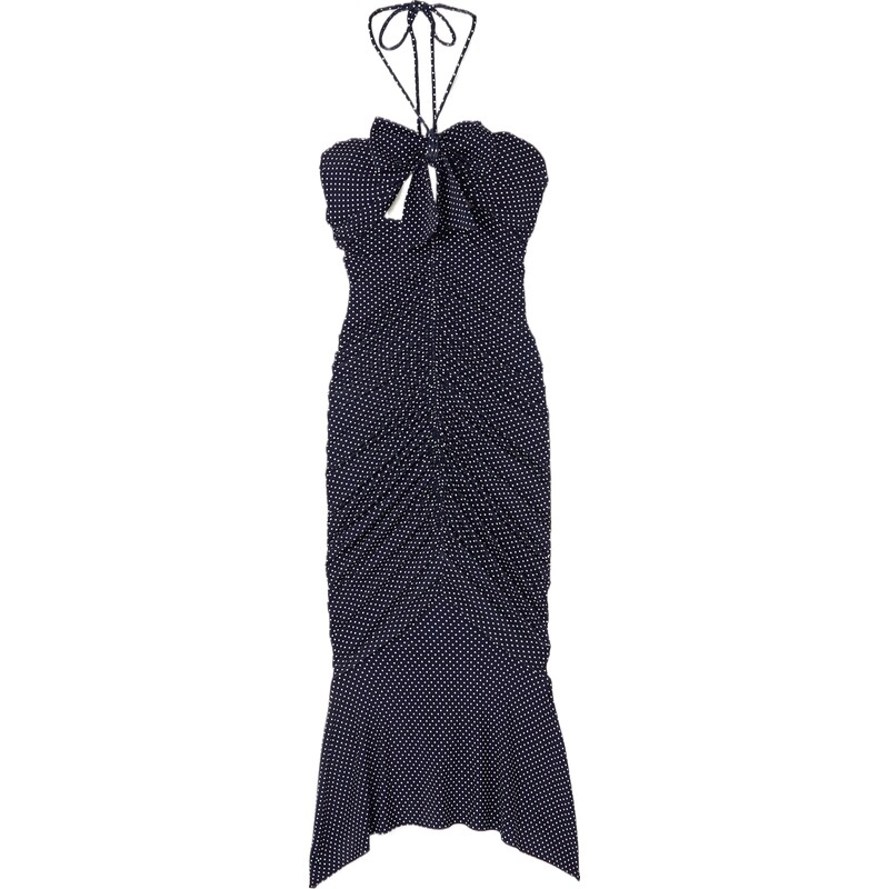 Alexandre Vauthier 女拧绕波点挂脖连衣裙