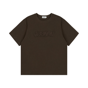 GOODBAI 新款oversize时尚圆领涂鸦贴布绣短袖T恤男女同款