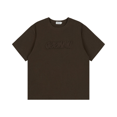 GOODBAI 新款oversize时尚圆领涂鸦贴布绣短袖T恤男女同款