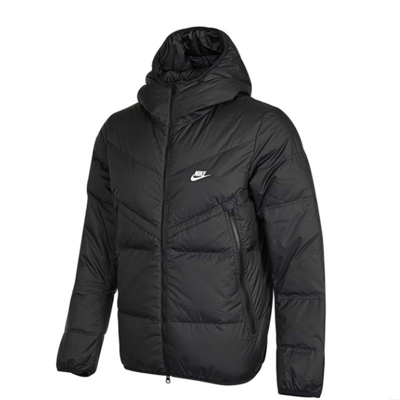 nike耐克羽绒服男2024年冬季新款运动保暖短款连帽外套DV1132-010