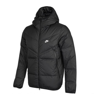 nike耐克羽绒服男2024年冬季新款运动保暖短款连帽外套DV1132-010