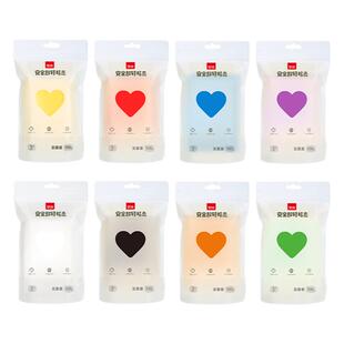 罗弗超轻粘土24色橡皮泥儿童益智手工彩泥黏土100g材料大包黑白色