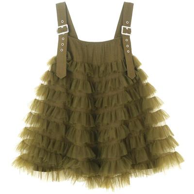 KEIKO少女风手工叠纱蓬蓬连衣裙