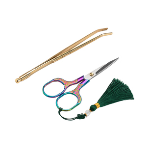 叁旬 流光茶配组合小剪刀茶道套装功夫茶具配件茶叶专用茶剪茶夹