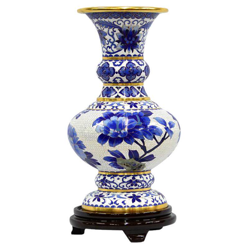 北京景泰蓝花瓶12寸花菇特色礼品