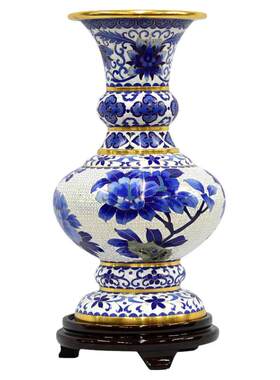 北京景泰蓝花瓶12寸花菇特色礼品