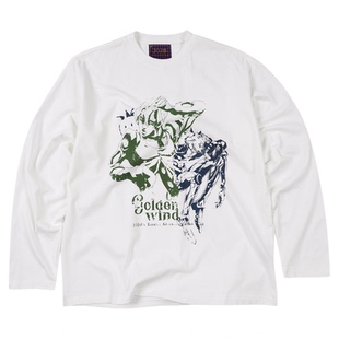 MEDMxJOJO的奇妙冒险联名-红蓝替身款动漫休闲长袖T恤圆领上衣秋