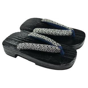 爆款 日本烧桐木黑绅士木屐男士方舟增高木屐 人字拖鞋有46特大码