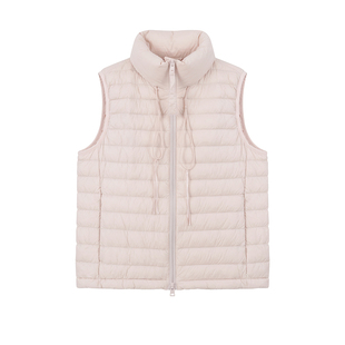 it b+ab 2026冬季新款粉红色羽绒服女立领抽绳无袖轻便舒适外套