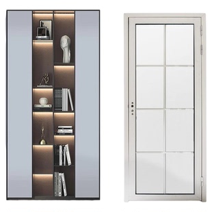 2025新款卫生间门厕所门铝合金平开门双层钢化玻璃现货定制浴室