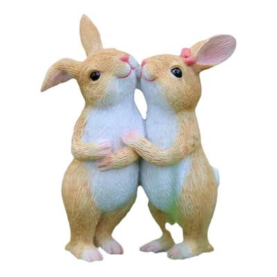 布袋植物盆可爱小兔子摆件多肉树脂动物花盆栽送男女朋友生日礼物