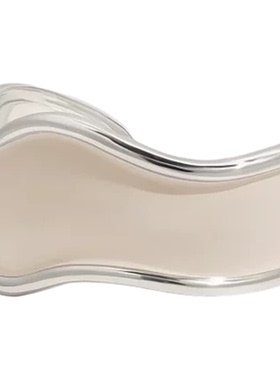 白釉高级感轻奢手镯简约奶白宽面曲线时尚通勤2025年超火新款手镯